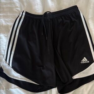 Adidas Black Shorts with White Accents